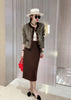 2023 autumn and winter women's clothing styles Contrast Color Wool Blend Suit 0926