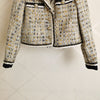 2023 autumn and winter women's clothing styles Contrast Color Jacket with Skirt Suit 0922