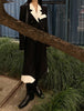 2023 Early Spring Lapel Black and White Stitching Short Suit Jacket Women Rolled Edge Seven-point Wide-leg Pants