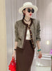 2023 autumn and winter women's clothing styles Contrast Color Wool Blend Suit 0926