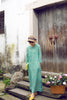 S979 Jacquard Weave Oblique Button Placket Improvement Cheongsam Dress