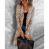 Leopard Print Open Front Long Women Cardigan Draped Kimono Cardigan Coat Vintage Elegant Streetwear 2023