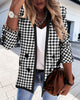 SALEQI Ladies Plaid Women Blazer Single Breasted Spring Autumn Jacket 2022 Casual Long Sleeve Female  Patchwork Suits Coat