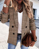 SALEQI Ladies Plaid Women Blazer Single Breasted Spring Autumn Jacket 2022 Casual Long Sleeve Female  Patchwork Suits Coat