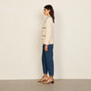 SANDRO France Early Spring 2022 Tweed Striped Bright Line Clashing Double-breasted Lapels Blazers for Woman with Pockets