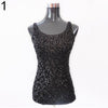 Sexy Tank Tops Women Gold Shining Bling Sequined Top Vest Sequined O Neck Summer Sleeveless Vest Casual Blouse