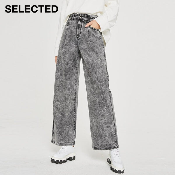 SELECTED Women's Retro Style Loose Straight Casual Jeans S|420432001
