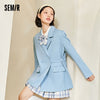 SEMIR Blazer Women Spring And Autumn 2023 Black Loose Woman Thin Korean Style Purple Suit Jacket