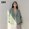 SEMIR Blazer Women Spring And Autumn 2023 Black Loose Woman Thin Korean Style Purple Suit Jacket
