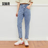 SEMIR Denim Trousers Women Low-Waisted Butt-Lifting Slim Fitting Feet Pants 2022 Spring And Summer Light Blue Jeans Female