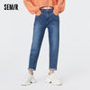 SEMIR Jeans Women 2022 Loose Straight Pants Smart Thermostat Pants High Waist Thin Demin Pants All-Match