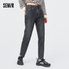 SEMIR Jeans Women 2022 Loose Straight Pants Smart Thermostat Pants High Waist Thin Demin Pants All-Match