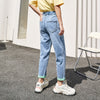 SEMIR Jeans Women Blue Bintage Summer 2022 Lazy Style Cotton Pants Straight Chic Women'S Demin Pants Trend