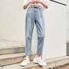 SEMIR Jeans Women Loose Straight Pants 2022 Spring Cropped Small Pants Slim Daddy Pants Demin Ladies