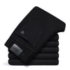 SHAN BAO 2022 Autumn Brand Pure Black Fitted Straight Jeans Classic Style Young Men's Casual Slim Stretch Denim Jeans