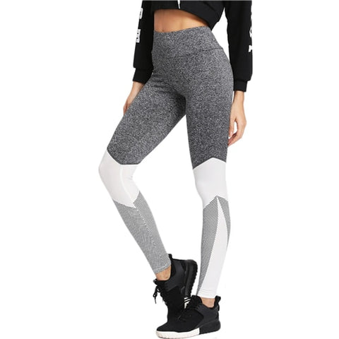 Fitness Leggings Women Workout Clothes for Women Activewear Color Block Wide Waistband Cut and Sew Leggings