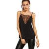 Summer Style Women Tops Black Sexy Camisoles for Ladies Spaghetti Strap Lace Patchwork Hollow Back Cami Top
