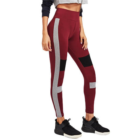 Workout Leggings Color Block Cut and Sew Fall Leggings Activewear for Women Casual Fitness Womens Leggings Pants