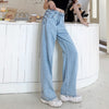 SHENGPALAE 2022 Spring Casual Jeans Woman Long Trousers Cowboy Female Loose Streetwear Hollow Out High Waist Pants ZA5824