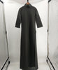 SHENGPALAE 2022 Spring Black Turtleneck Three Quarter Sleeve Split Hem Woman Floor-length Dress Female SC312
