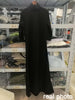 SHENGPALAE 2022 Spring Black Turtleneck Three Quarter Sleeve Split Hem Woman Floor-length Dress Female SC312