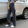SHENGPALAE 2022 Summer Casual Jeans Woman Long Trousers Cowboy Female Loose Streetwear Multi-pocket Straight Pants ZA4421