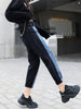 SHENGPALAE Autumn 2022 Women's High Waisted Jeans Loose Wide Leg All-match Contrast Color Stitching Straight Cowboy Pants 5A333