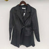 SHENGPALAE Black Irregular Blazer Women's Autumn 2022 Notched Loose Double Button Long Sleeve Split Suit Jacket
