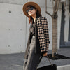 SHENGPALAE Irregular Plaid Blazer Women's Autumn 2022 Notched Loose Single Breasted Long Sleeve Suit Jacket Female