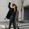 SHENGPALAE Irregular Plaid Blazer Women's Autumn 2022 Notched Loose Single Breasted Long Sleeve Suit Jacket Female