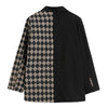 SHENGPALAE Irregular Plaid Blazer Women's Autumn 2022 Notched Loose Single Breasted Long Sleeve Suit Jacket Female