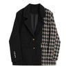 SHENGPALAE Irregular Plaid Blazer Women's Autumn 2022 Notched Loose Single Breasted Long Sleeve Suit Jacket Female