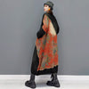 SHENGPALAE Printed Denim Spliced Derss Women's Autumn 2022 Round Neck Loose Long Sleeve Mid-calf Dresses Female