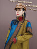 SHENGPALAE Printed Dress Women's Spring 2022 Stand Collar Loose Long Sleeve Mid-calf Tweed Dresses Female Tide