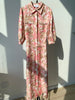 SIGN**ICAN* OT*ER Lapel Lantern Sleeve Waist Bandage Temperament Long Linen Shirt Dress