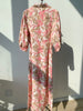 SIGN**ICAN* OT*ER Lapel Lantern Sleeve Waist Bandage Temperament Long Linen Shirt Dress