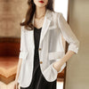 SIKETU Ladies Premium Lightweight Blazer light blazer Women High End Professioal Temperament Half Sleeve Slim Jacket