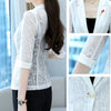 SIKETU Slim Suit Jacket women's casual short white sun protection clothing jacket with lace small suit