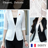SIKETU Slim Suit Jacket women's casual short white sun protection clothing jacket with lace small suit
