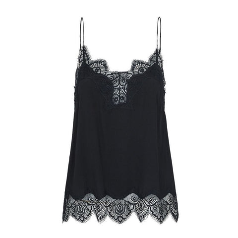 Women Sexy Tops Camisoles Lace V-neck Strap Camis Lace Vest Tank Top Female Clothing Black White Tops