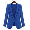 Solid Color Women Business Office Thin Blazer Spring Autumn Work Wear Draped Lady Elegant Slim Jacket blazer damen