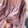 SINGREINY Women Autumn Winter Korean Knitted Set Long Sleeve Button Loose Cardigan+Sleeveless Slim Strap Dress Two Piece Suits