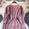SINGREINY Women Autumn Winter Korean Knitted Set Long Sleeve Button Loose Cardigan+Sleeveless Slim Strap Dress Two Piece Suits