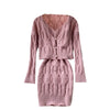 SINGREINY Women Autumn Winter Korean Knitted Set Long Sleeve Button Loose Cardigan+Sleeveless Slim Strap Dress Two Piece Suits