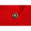 SLMD Stylish Elegant Red Texture Double Breasted Slim Blazers Women Pockets Notched Blazer Coats Ladies Chic Office Wear