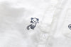 STVY Fish Bones Cat Embroidery Women Shirts Spring White Blouses Ladies Tops Female Blusas Camisa Double Cotton Yarns Clothes