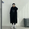 SURF Printed Winter Fleece Oversized Hooded Dress Korean Version Women Clothing Casual Sweatshirt Dress Long Tunics Streetwear