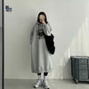 SURF Printed Winter Fleece Oversized Hooded Dress Korean Version Women Clothing Casual Sweatshirt Dress Long Tunics Streetwear