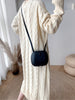 SURMIITRO 2022 Autumn Winter Knit Long Dress Women Korean Style White Black Stripe Loose Thick Warm Long Sleeve Sweater