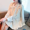 SWEETXUE Elegant Skirt Suits Women Plaid Blazer Suit Jacket + Slim Mini Skirts 2 Pieces OL Sets 2023 Ladies Outfits
